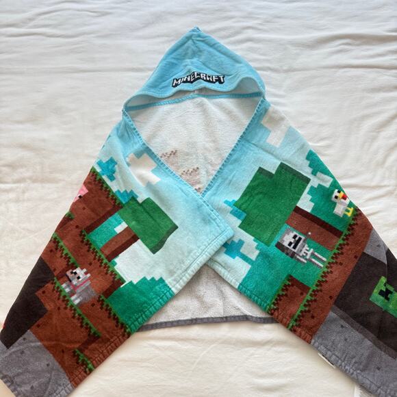 Minecraft Hooded Towel For Small Child - Picture 1 of 15